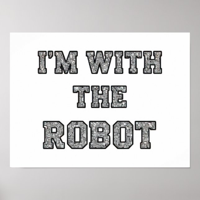 Robot Text Poster (Vorne)