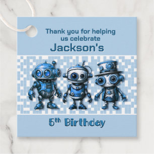 Robot Thema 5. Geburtstag Vielen Dank Geschenkanhänger
