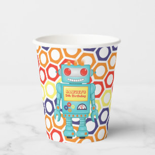 Robot Themed Party Pappbecher