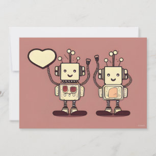 Robot-Toaster Valentins-Liebesbrief-Feiertagskarte Feiertagskarte