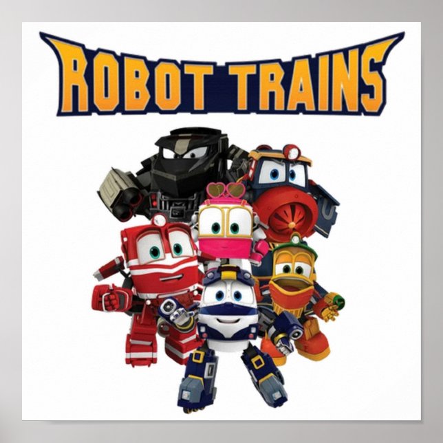 Robot Trains Cartoon zeigt Kindern Poster (Vorne)