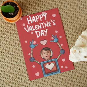 Robot Valentinstag Foto Clubroom Holiday Card Feiertagskarte
