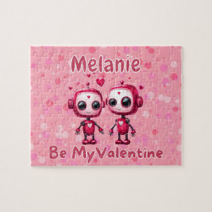 Robot Valentinstag-Puzzle Puzzle