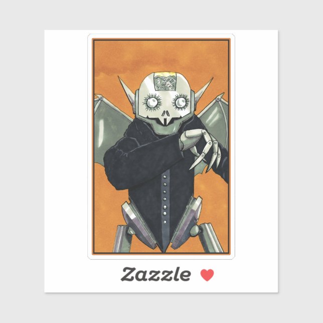 Robot Vampire Dracula Aufkleber (Blatt)
