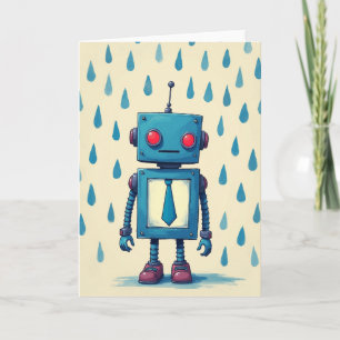 Robot Vatertag Figur Karte