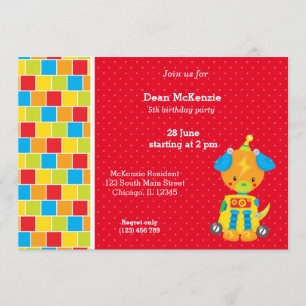 Robot * Wählen Sie die Hintergrundfarbe aus Einladung