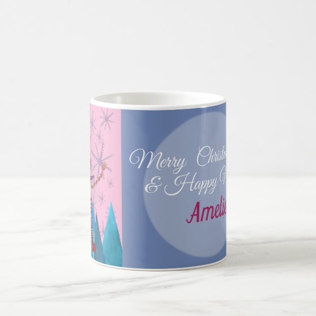 Robot Watercolor Holiday Tasse (Mittel)