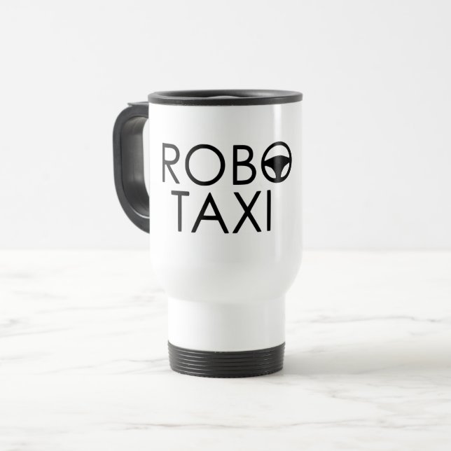 Robotaxi Travel Mug Reisebecher (Vorderseite Links)