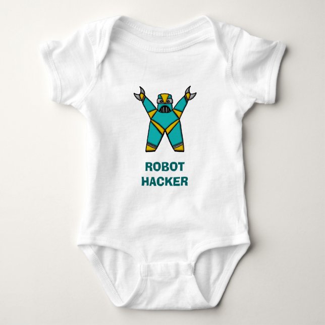 Roboter12, ROBOT-HACKER Baby Strampler (Vorderseite)