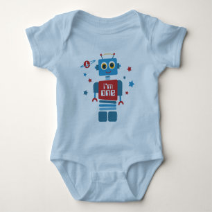 Roboter-1. Geburtstag Baby Strampler
