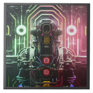 Roboter 1 große Keramik Fliese