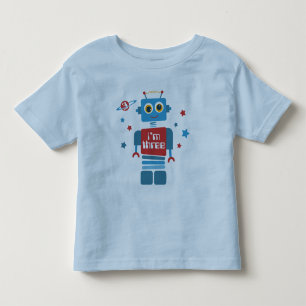 Roboter-3. Geburtstag Kleinkind T-shirt
