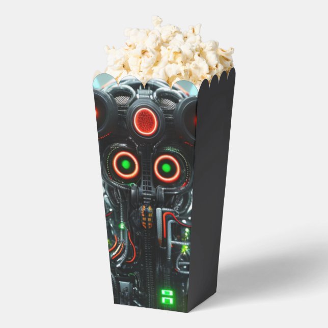 Roboter-3-Popcornboxen Geschenkschachtel (Geplatzt)