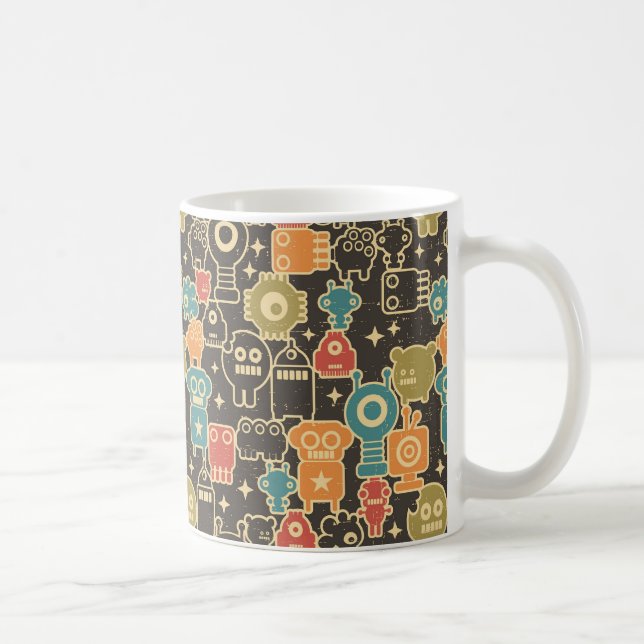 Roboter auf braun kaffeetasse (Rechts)