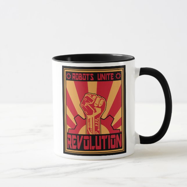 Roboter-Aufruhr Tasse (Rechts)