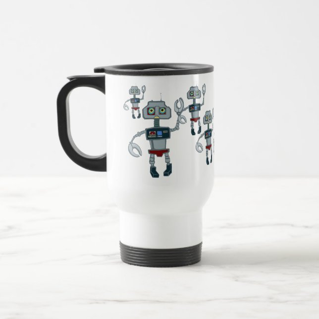 Roboter-Aufstand-Tasse Reisebecher (Links)