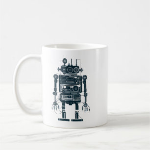 Roboter aus analogen Retro-Geräten Kaffeetasse