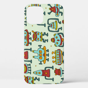 Roboter-Außerirdischen Vintage Musterdarstellung Case-Mate iPhone Hülle