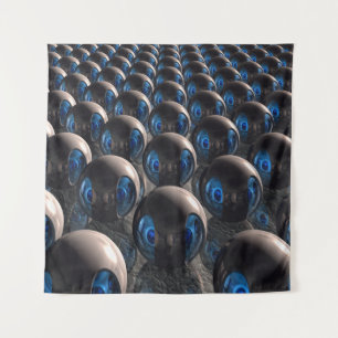 Roboter bei Sonnenuntergang Wandteppich