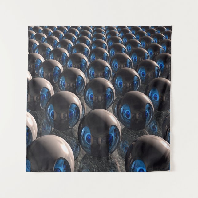 Roboter bei Sonnenuntergang Wandteppich (Vorderseite)