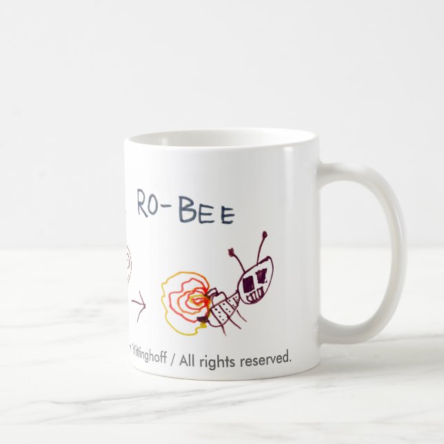 Roboter-Bienen-Tasse Kaffeetasse (Rechts)