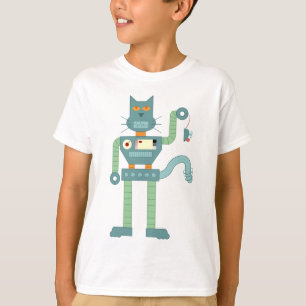Roboter-Cat und Wind-Up-Maus T-Shirt