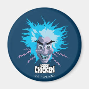 Roboter Chicken Scientist Head Graphic Magnet