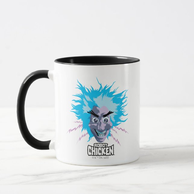 Roboter Chicken Scientist Head Graphic Tasse (Links)