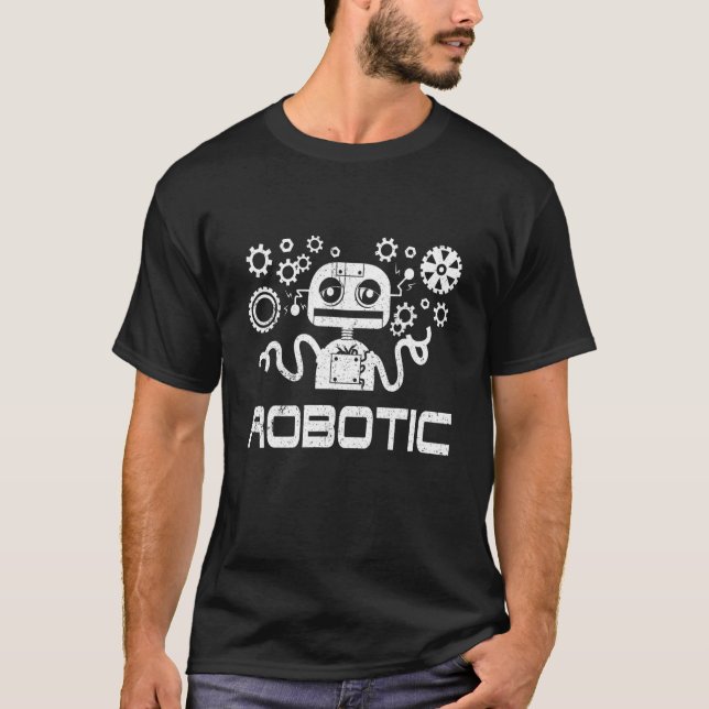 Roboter Cyborg Machine Robotics Engineer Ai Techno T-Shirt (Vorderseite)