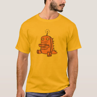 Roboter Dino - Orange T-Shirt