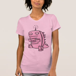 Roboter Dino - Rosa T-Shirt