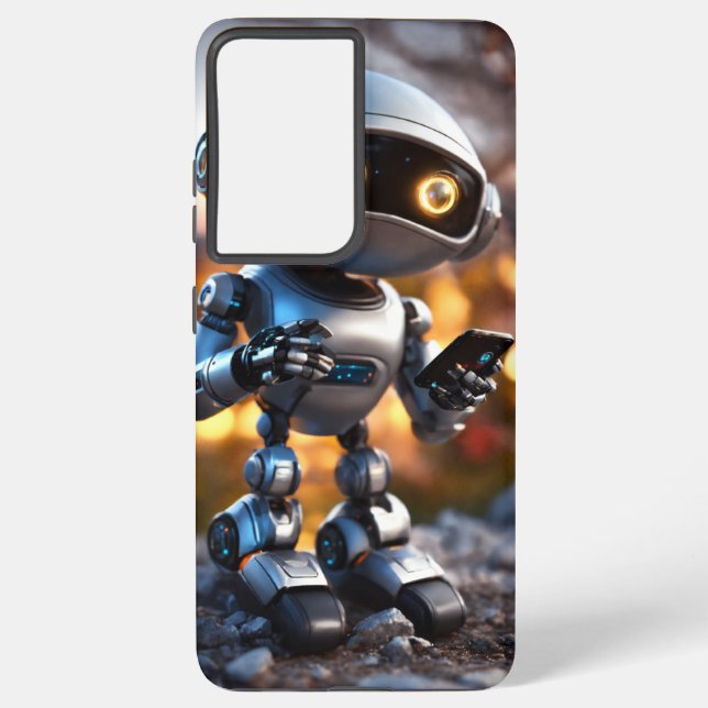 Roboter-Elegance: Premium Mobile Case Samsung Galaxy Hülle (Rückseite)