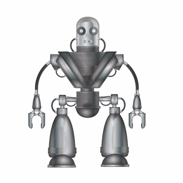 Roboter Fotoskulptur Magnet (Vorne)