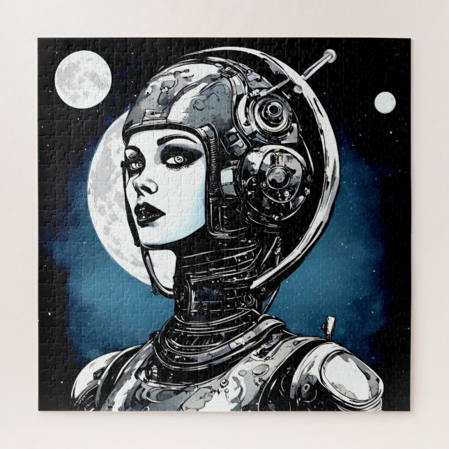 Roboter Frau VI Puzzle (Vertikal)