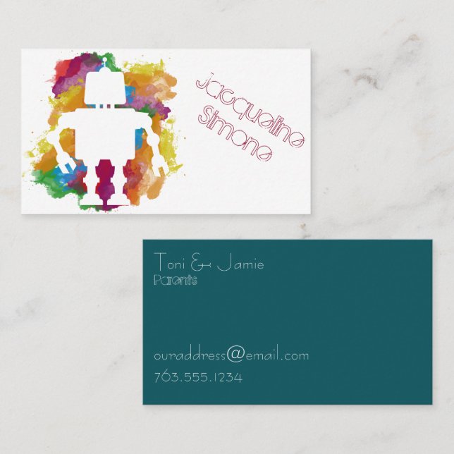 Roboter-Freundschafts-Karten Visitenkarte (Vorne/Hinten)