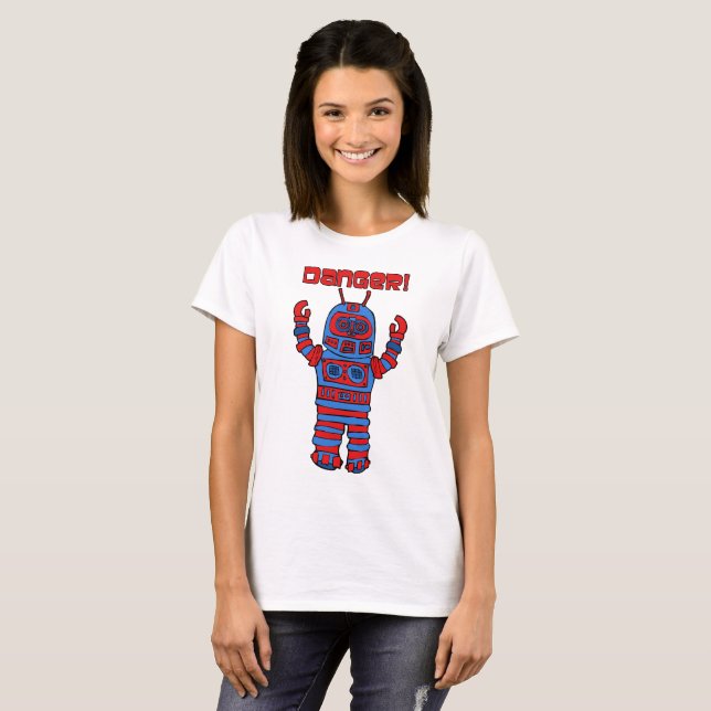 Roboter-Gefahr! T-Shirt (Vorne ganz)