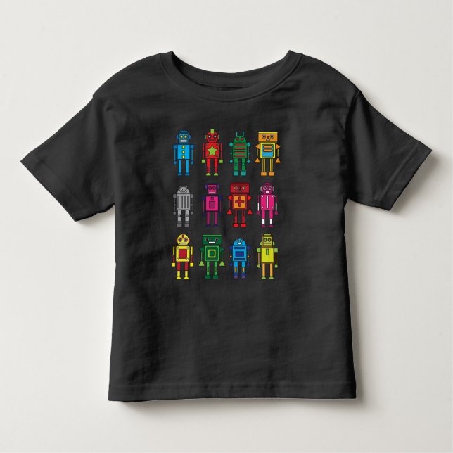 Roboter Geschenk Robotik Retro Spielzeug Spaß Kleinkind T-shirt (Vorderseite)