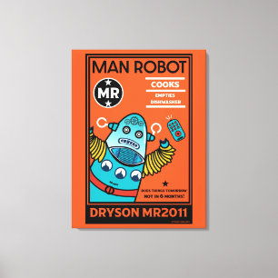 Roboter Geschenke für Jubiläum oder Hochzeit von z Leinwanddruck