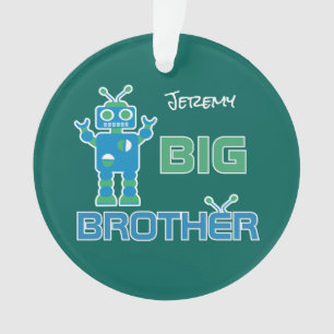 Roboter-großer Bruder-Jungen-personalisierte Ornament