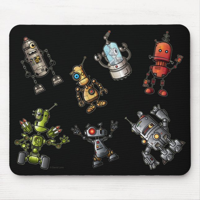 Roboter-Gruppe Mousepad (Vorne)
