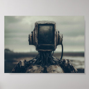 Roboter im apokalyptischen Wastland Poster