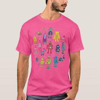 Roboter im Weltraum - Schwarz - Fun Muster von Cec T-Shirt
