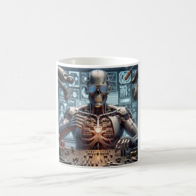 Roboter-Ingenieur Kaffeetasse (Mittel)
