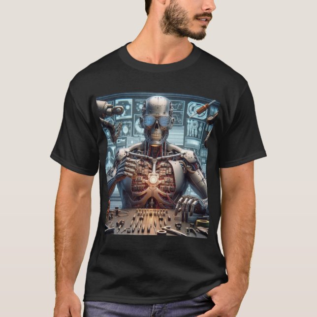 Roboter-Ingenieur T-Shirt (Vorderseite)