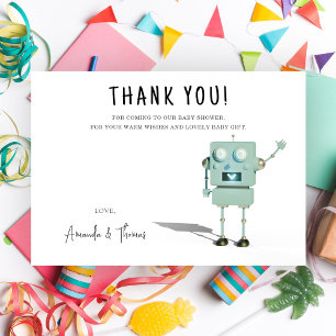 Roboter-Jungen-Baby-Party - Danke
