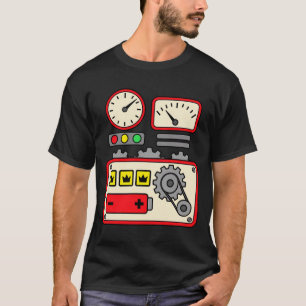 Roboter-Kostüm-Kontrollfeld für Kinder T-Shirt