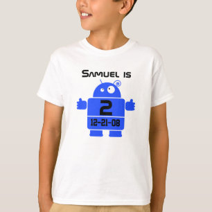 Roboter-kundengerechter Geburtstags-T - Shirt