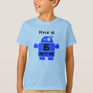 Roboter-kundengerechter Geburtstags-T - Shirt