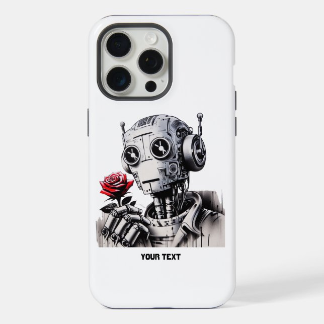Roboter-Liebe 01 iPhone Hülle (Rückseite)
