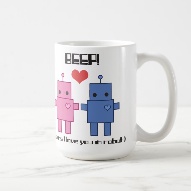 Roboter-Liebe-Tasse Tasse (Rechts)